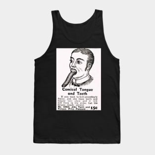 Comical Tongue and Teeth Tank Top